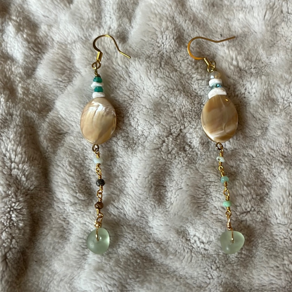 Beaded artisan earrings.